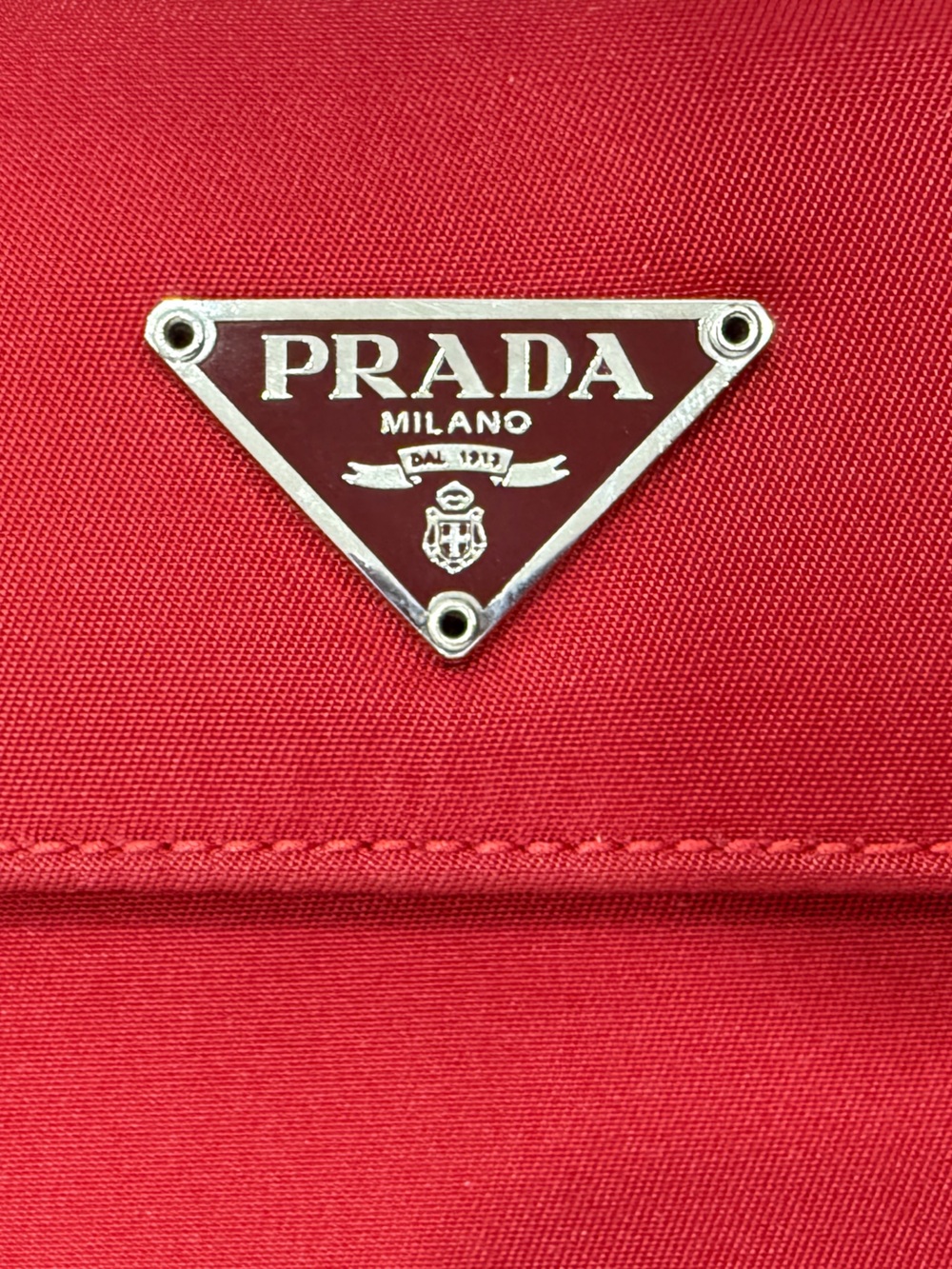 Authentic Prada Red Nylon & Saffiano Leather Continental Wallet with Box & Coa - Picture 15 of 15